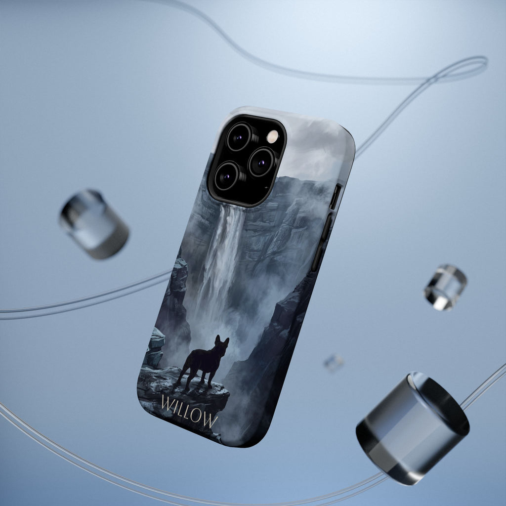 Personalized French Bulldog Misty Waterfall Phone Case — Wireless Charging Cover