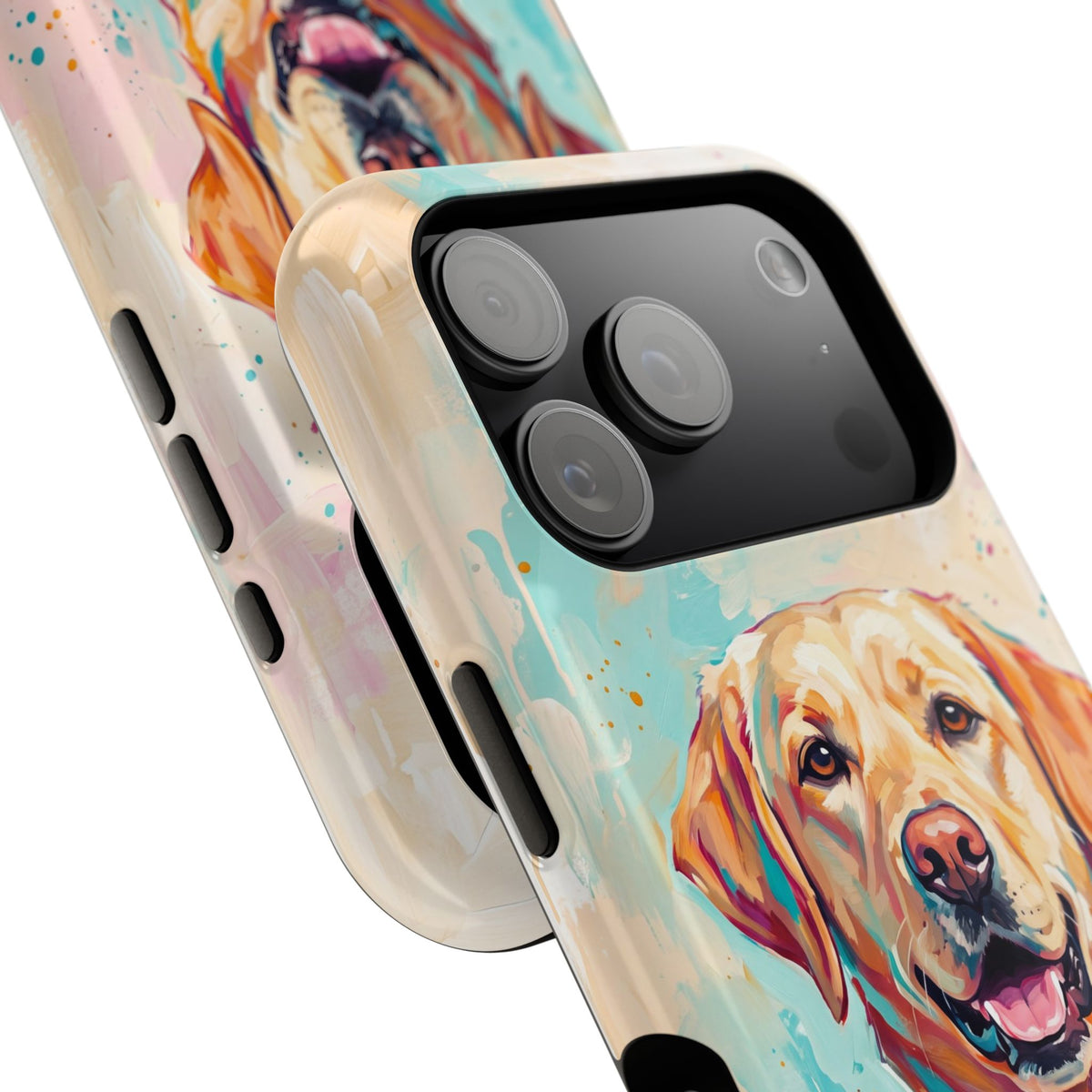 Yellow Labrador Colour Splash Phone Case — Tough Magnetic Case with Wireless Charging