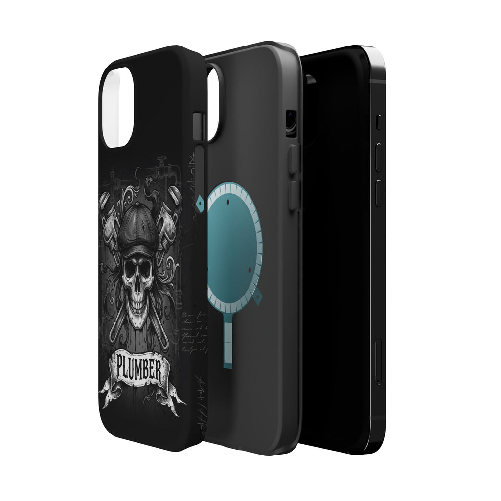 Skull & Wrenches Plumber Phone Case — Wireless Charging Cover