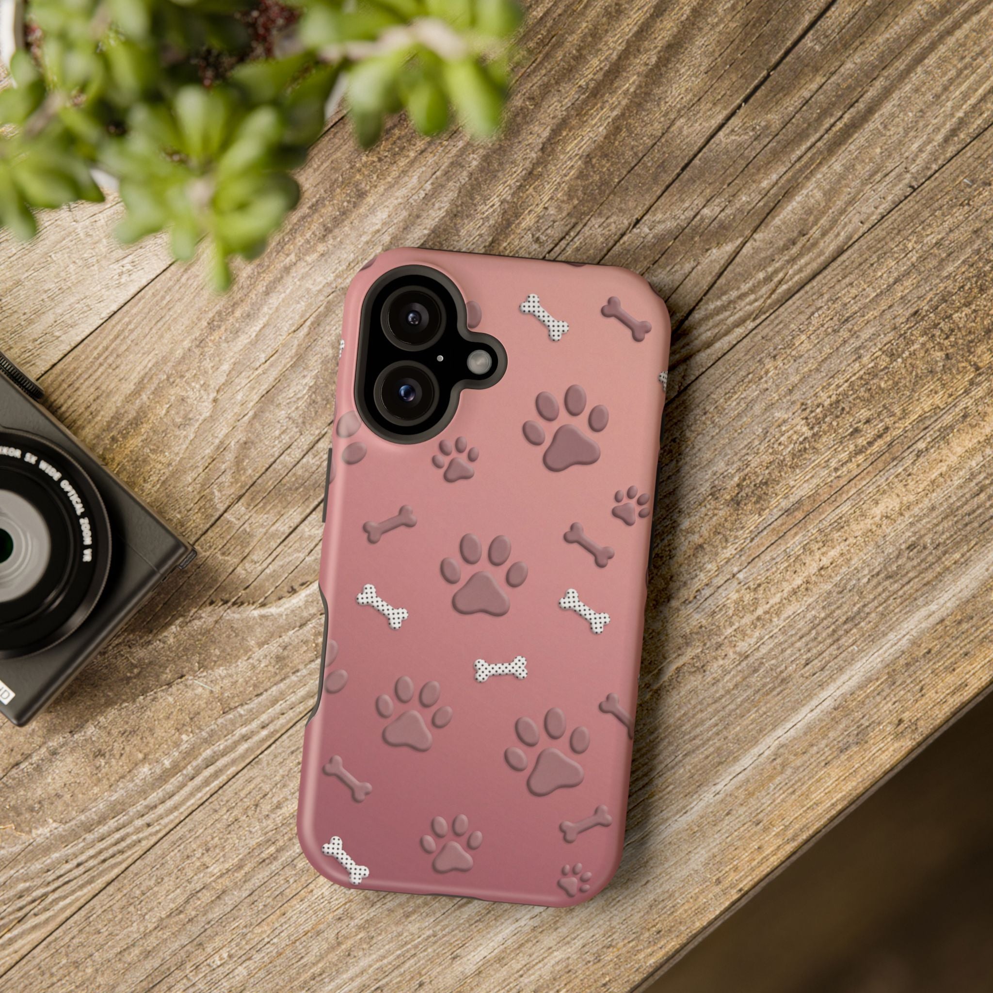 Paws & Bones Phone Case — Impact-Resistant Wireless Charging Cover