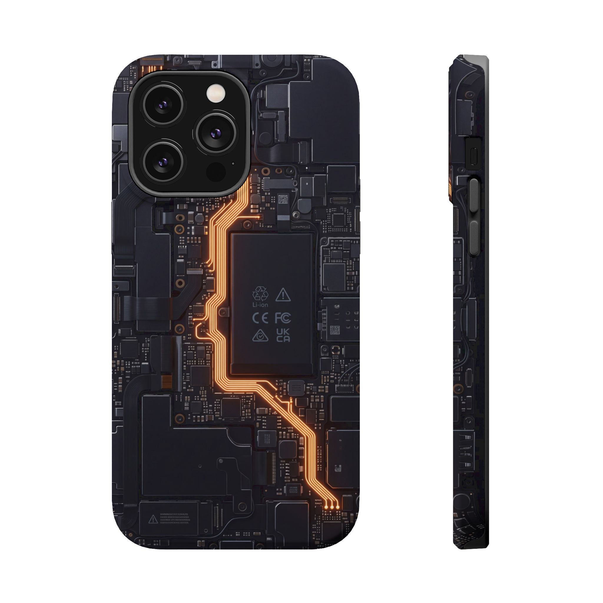 Electrician Circuit Bolt Phone Case — Impact-Resistant Wireless Charging Cover