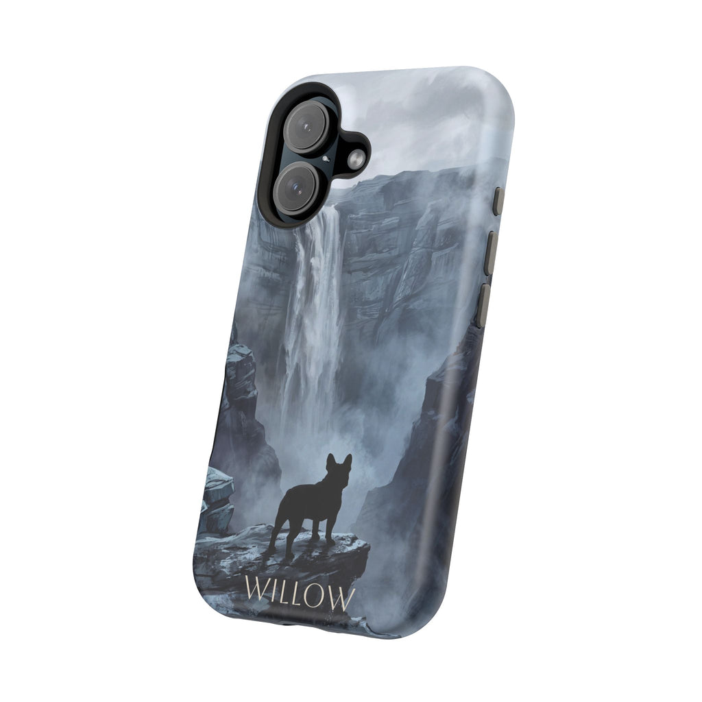 Personalized French Bulldog Misty Waterfall Phone Case — Wireless Charging Cover