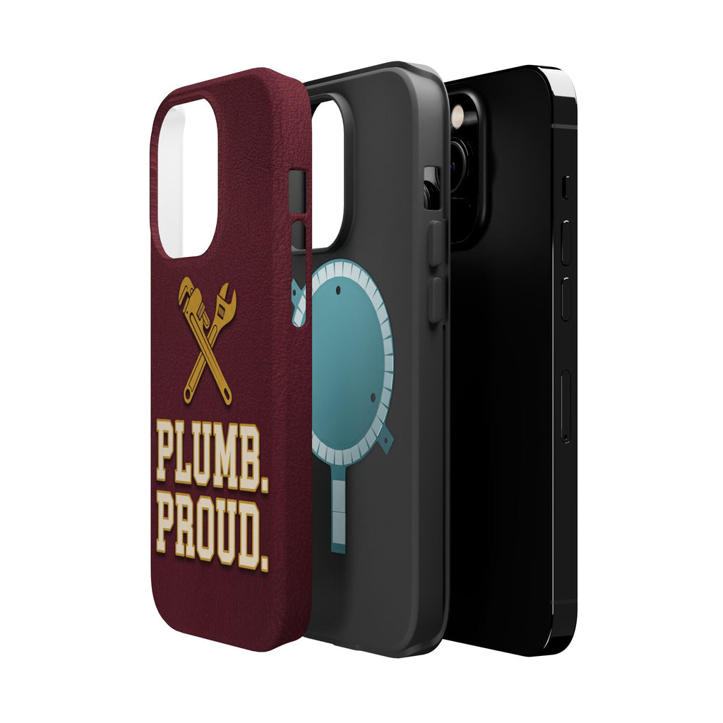 Plumb. Proud. Phone Case — Crossed Wrenches Wireless Charging Cover