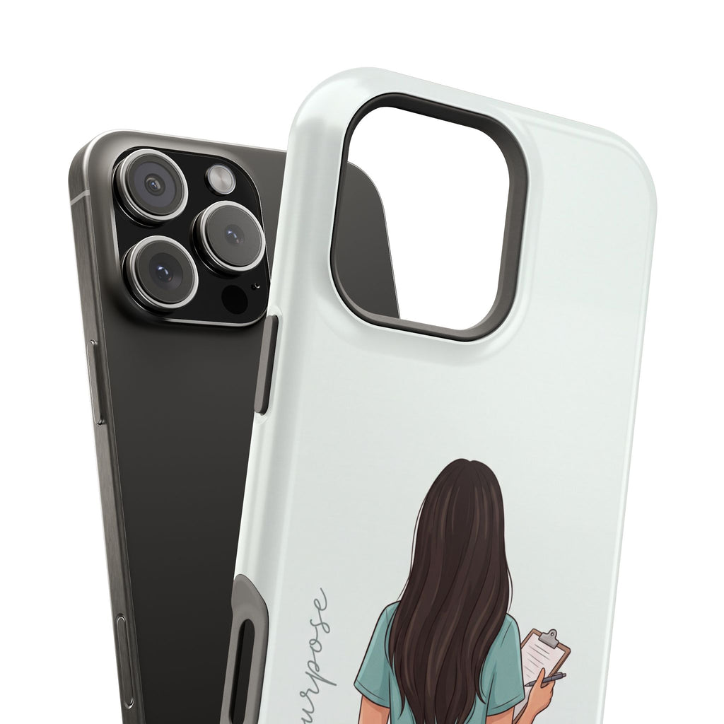 Nurse Illustration Phone Case — Impact-Resistant Wireless Charging Cover