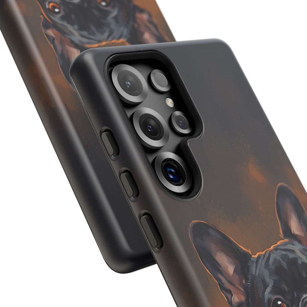 Moody French Bulldog Portrait Phone Case | Dramatic Studio Photography Style | iPhone & Samsung