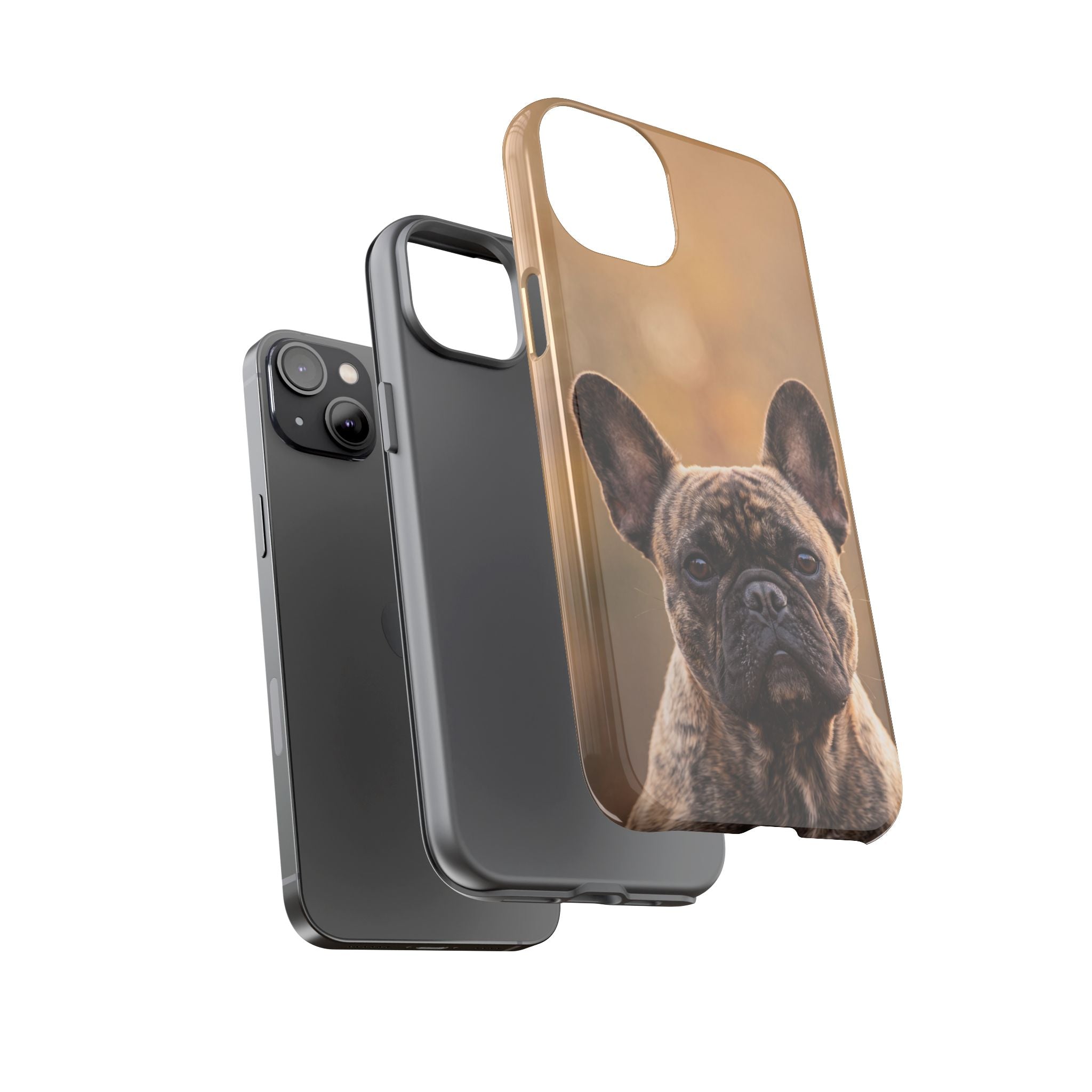 French Bulldog Portrait Phone Case | Realistic Brindle Frenchie Photo Case | iPhone & Samsung