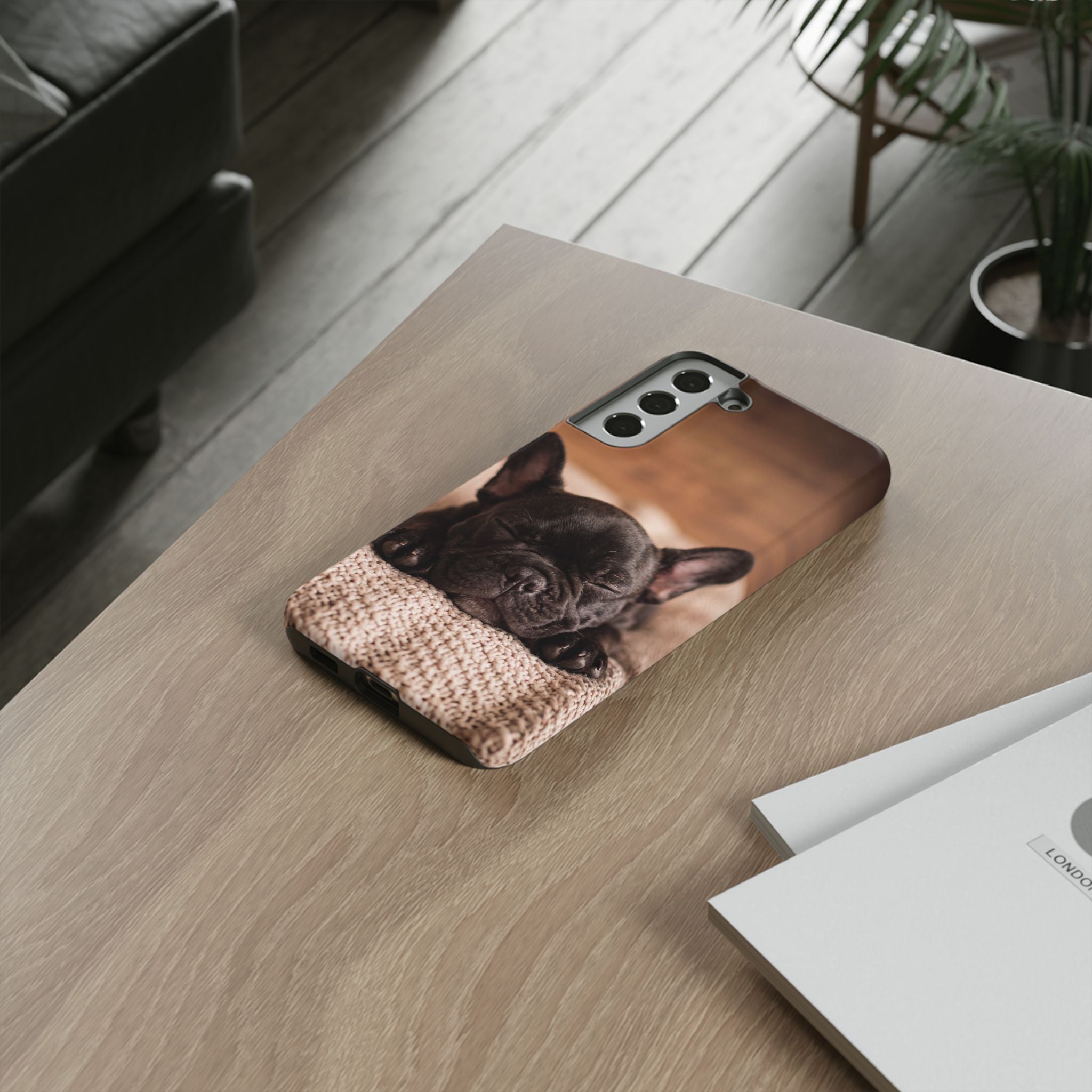 Sleeping French Bulldog Phone Case | Cozy Frenchie Resting on Blanket | iPhone & Samsung