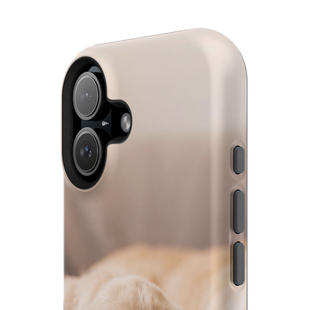 Golden Retriever Puppy Phone Case — Impact-Resistant Wireless Charging Cover