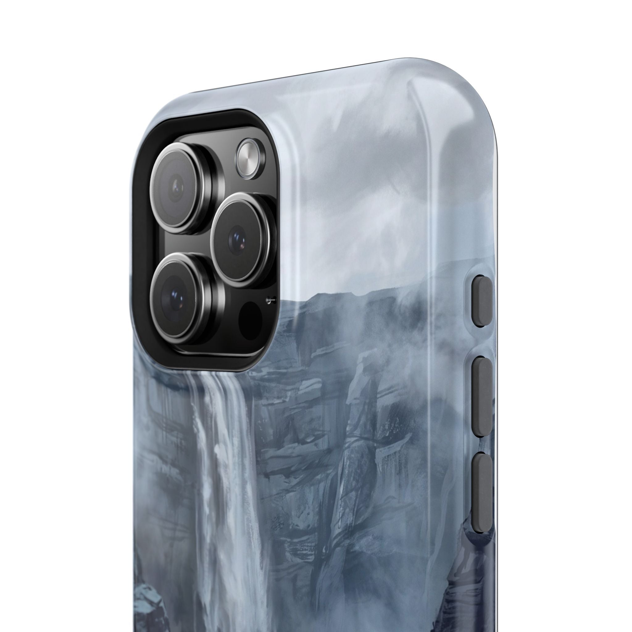 Personalized French Bulldog Misty Waterfall Phone Case — Wireless Charging Cover