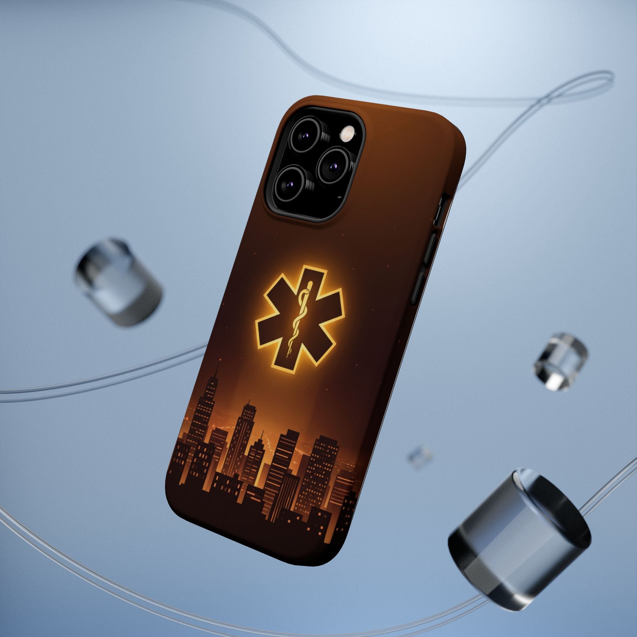 Paramedic/EMT Skyline Phone Case — Magnetic Wireless Charging Cover