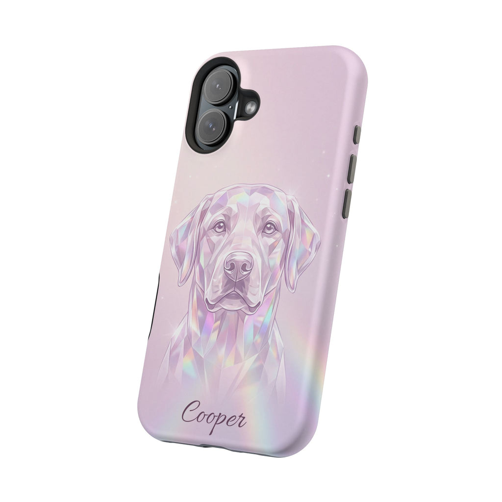 Personalized Crystal Prism Labrador Phone Case — Tough Magnetic Case with Wireless Charging