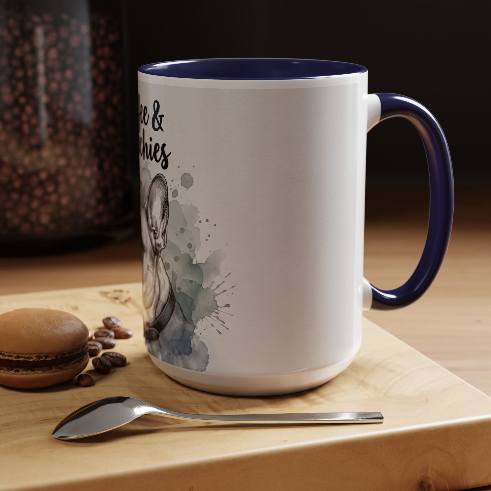 Coffee & Frenchies Mug | French Bulldog Lover Gift | Watercolor Dog Mug