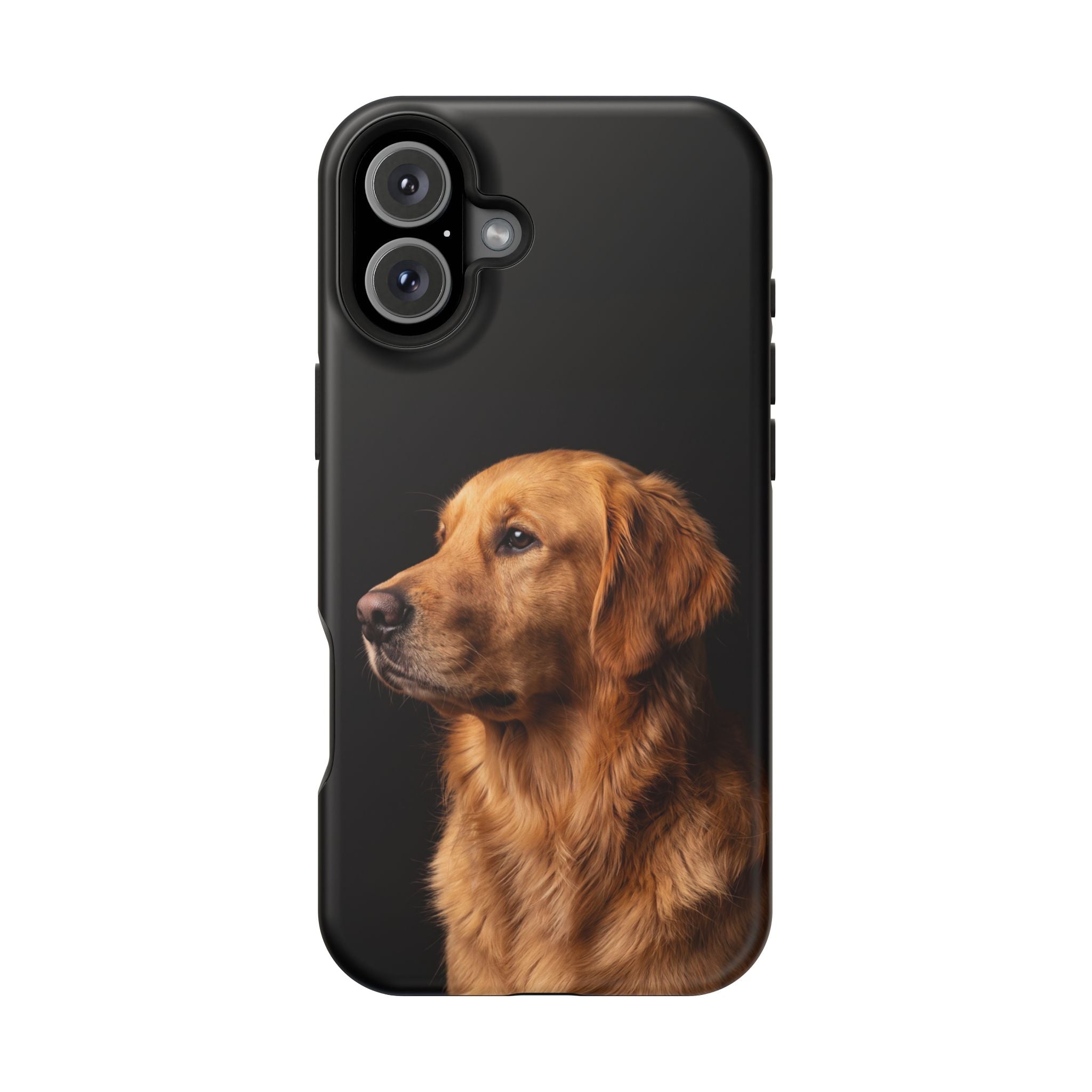 Golden Retriever Portrait Phone Case — Impact-Resistant Wireless Charging Cover