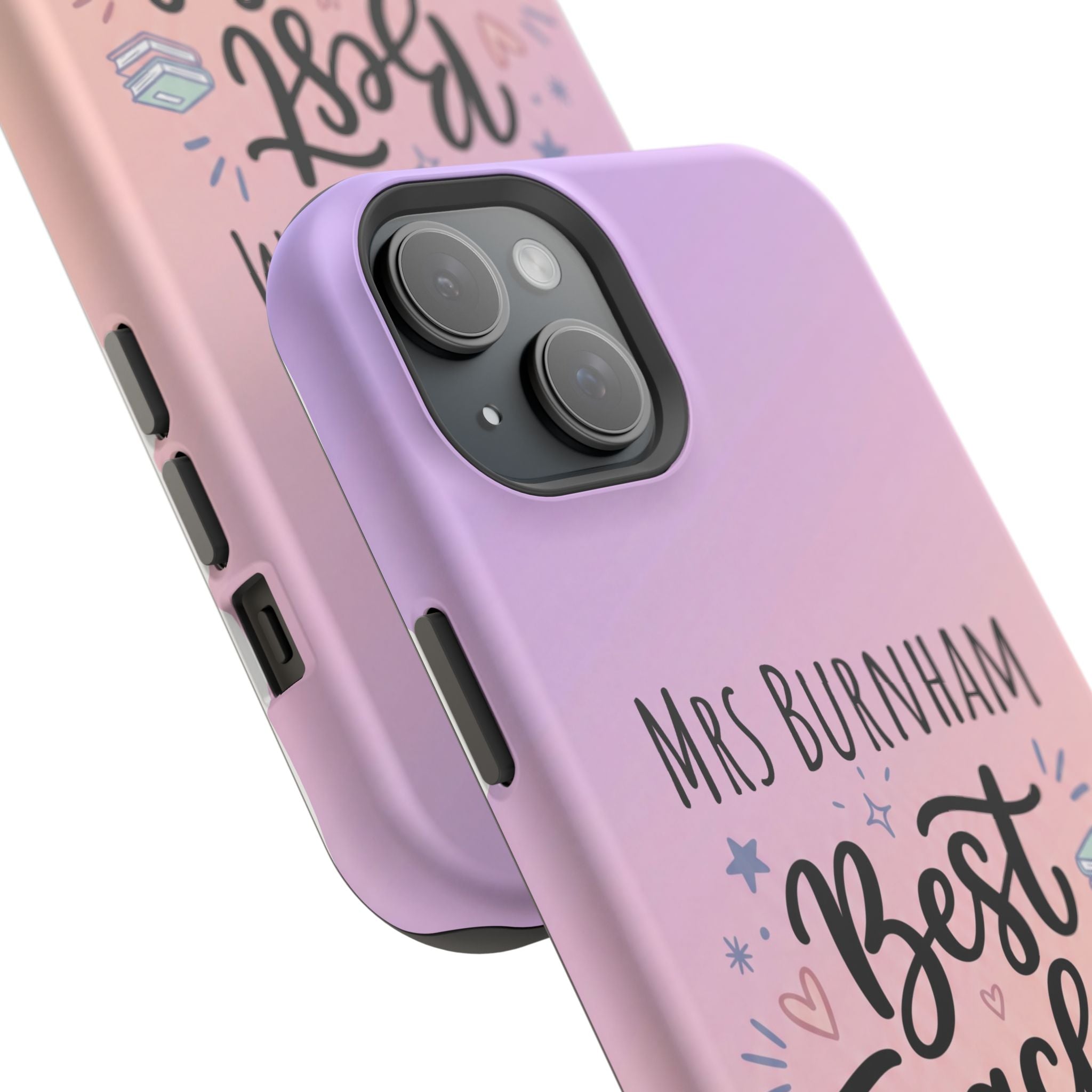 Best Teacher Ever Personalized Phone Case — Wireless Charging Cover
