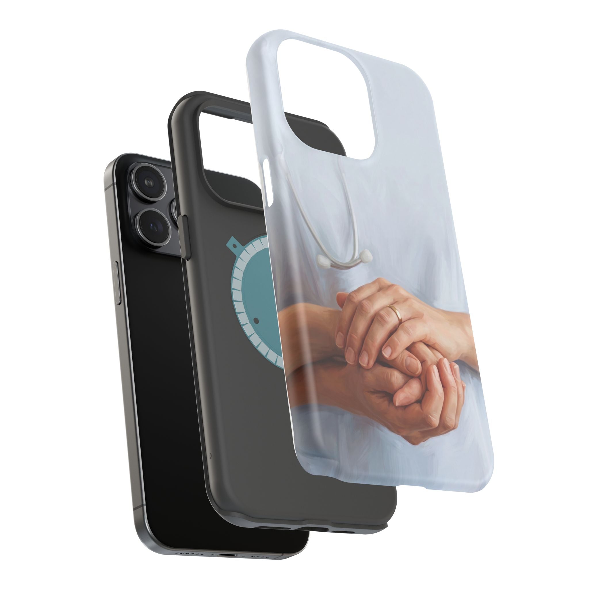 Impact-Resistant Phone Case — Caring Hands Wireless Charging Cover