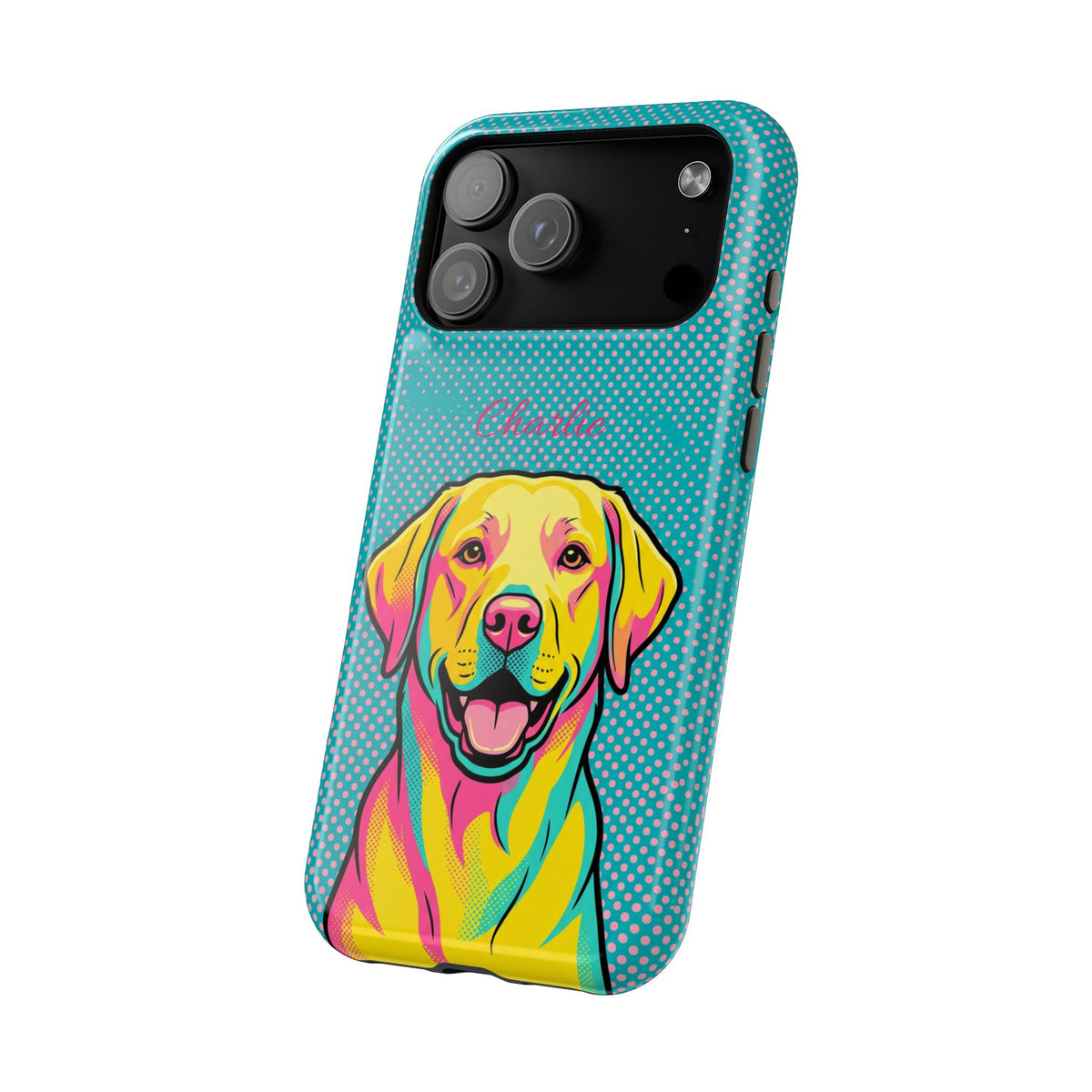 Personalized Pop Art Labrador Phone Case — Tough Magnetic Case with Wireless Charging