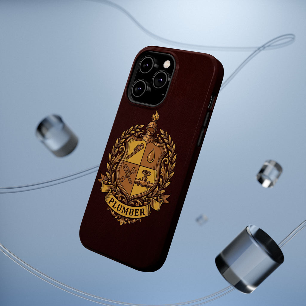 Plumber Crest Phone Case — Heraldic Shield Wireless Charging Cover
