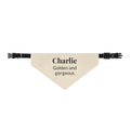 Personalized Golden Retriever Bandana | Custom Name Pet Bandana | Warm Cream Golden and Gorgeous Dog Bandana