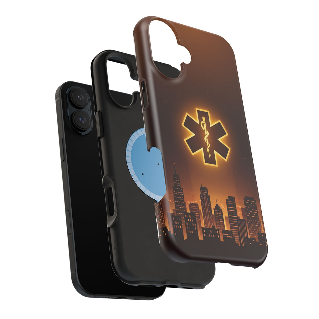 Paramedic/EMT Skyline Phone Case — Magnetic Wireless Charging Cover