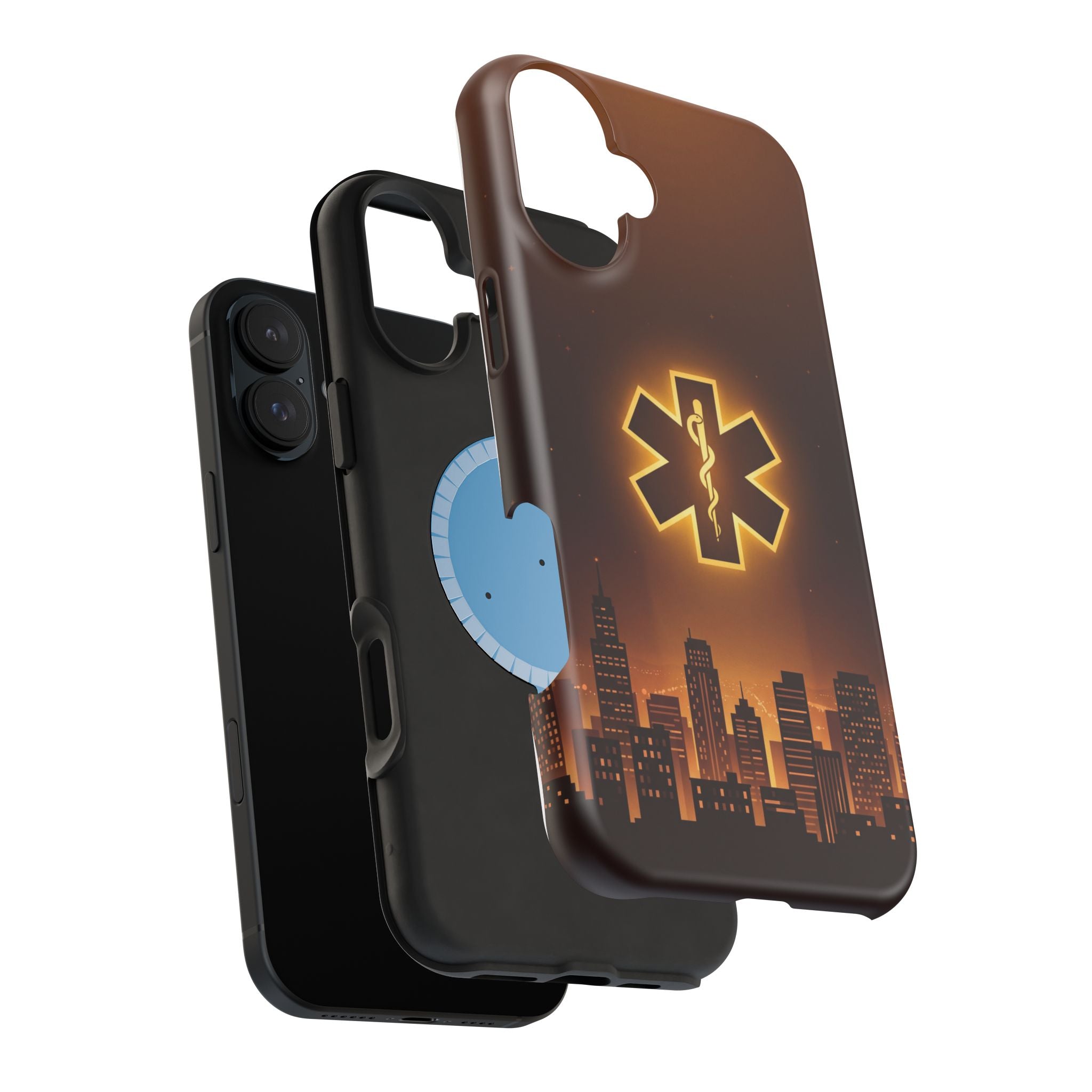 Paramedic/EMT Skyline Phone Case — Magnetic Wireless Charging Cover