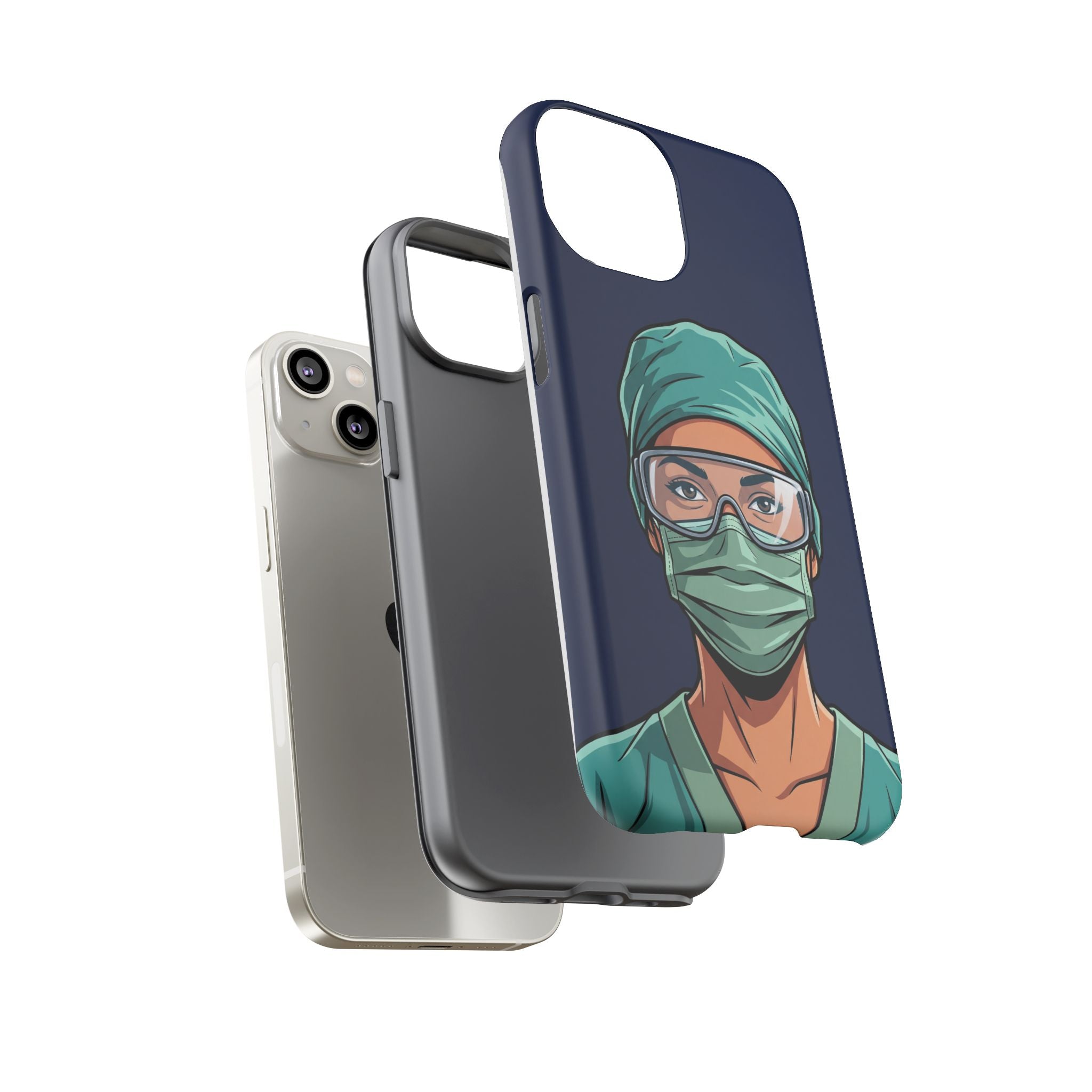 Nurse Illustrated Portrait Phone Case | iPhone & Samsung