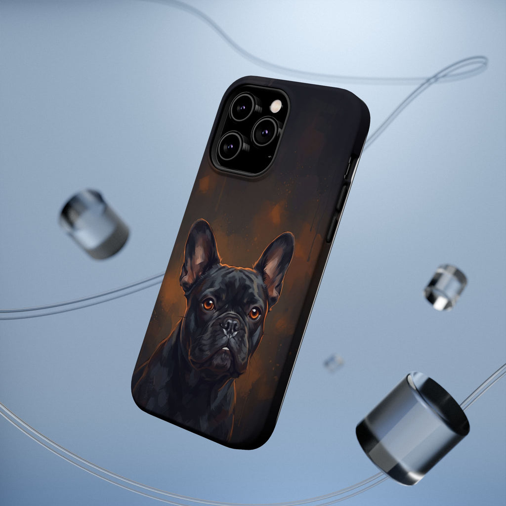 French Bulldog Portrait Phone Case — Impact-Resistant Wireless Charging Cover