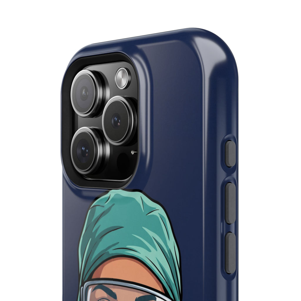 Bold Nurse Portrait Phone Case — Magnetic Wireless Charging Cover