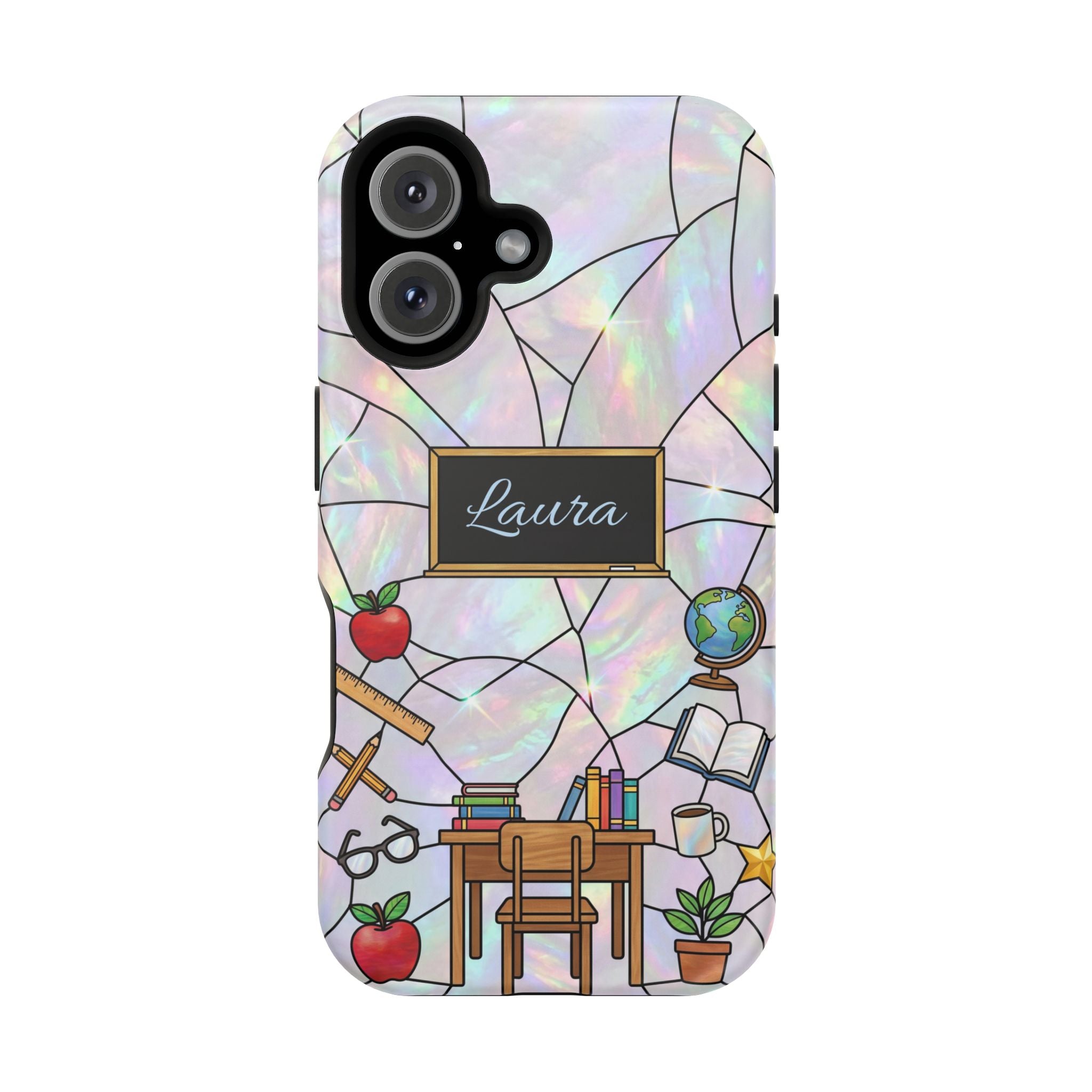 Personalized Teacher Phone Case — Impact-Resistant Wireless Charging Cover
