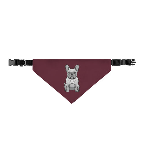 Burgundy French Bulldog Bandana | Cute Frenchie Dog Bandana | Pet Lover Gift