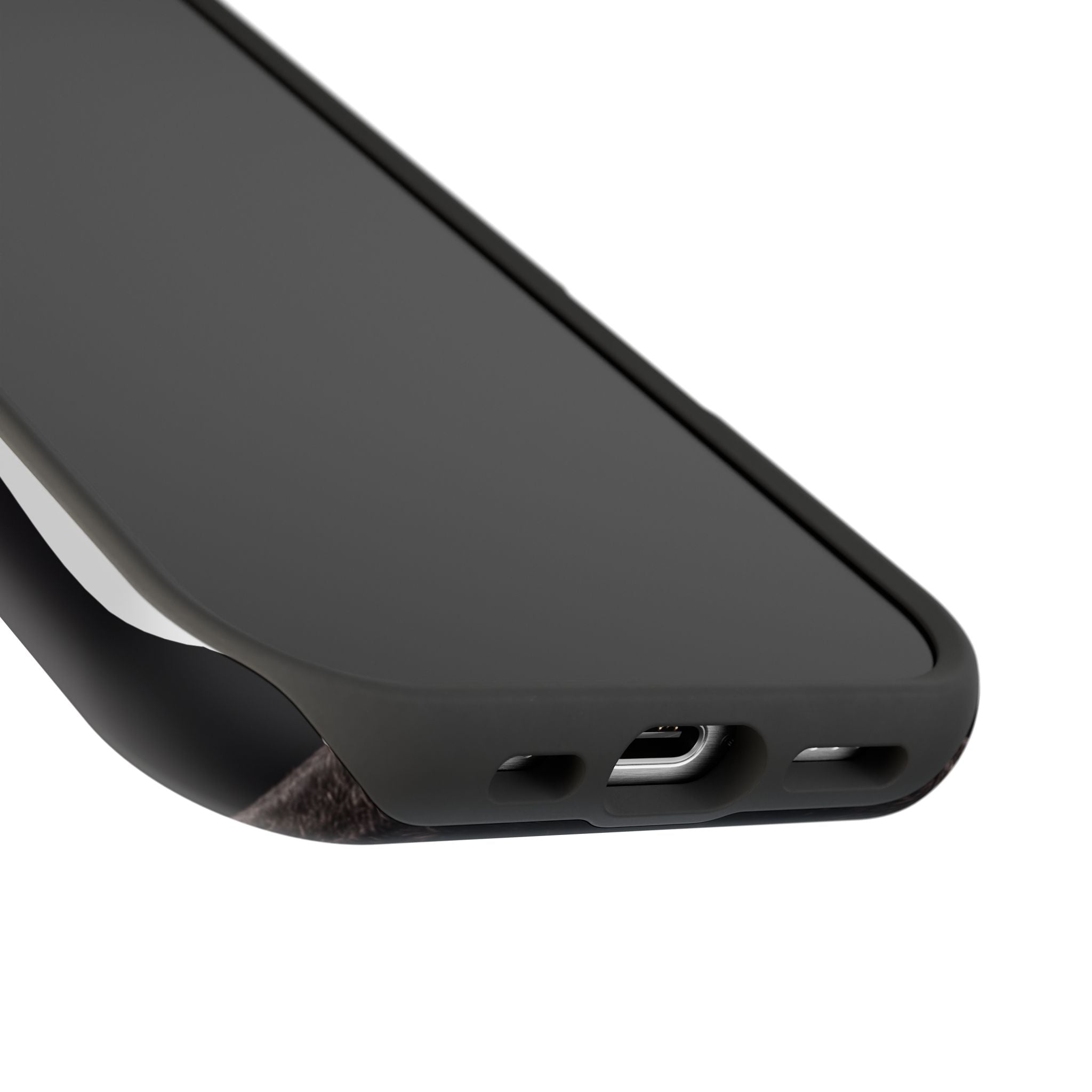 Black French Bulldog Phone Case — Impact-Resistant Wireless Charging Cover