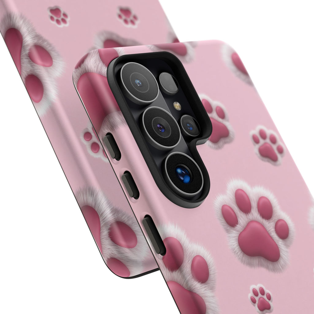 iphone & Samsung - Pink Paws Tough Phone Case — Cute Protective iPhone Cover