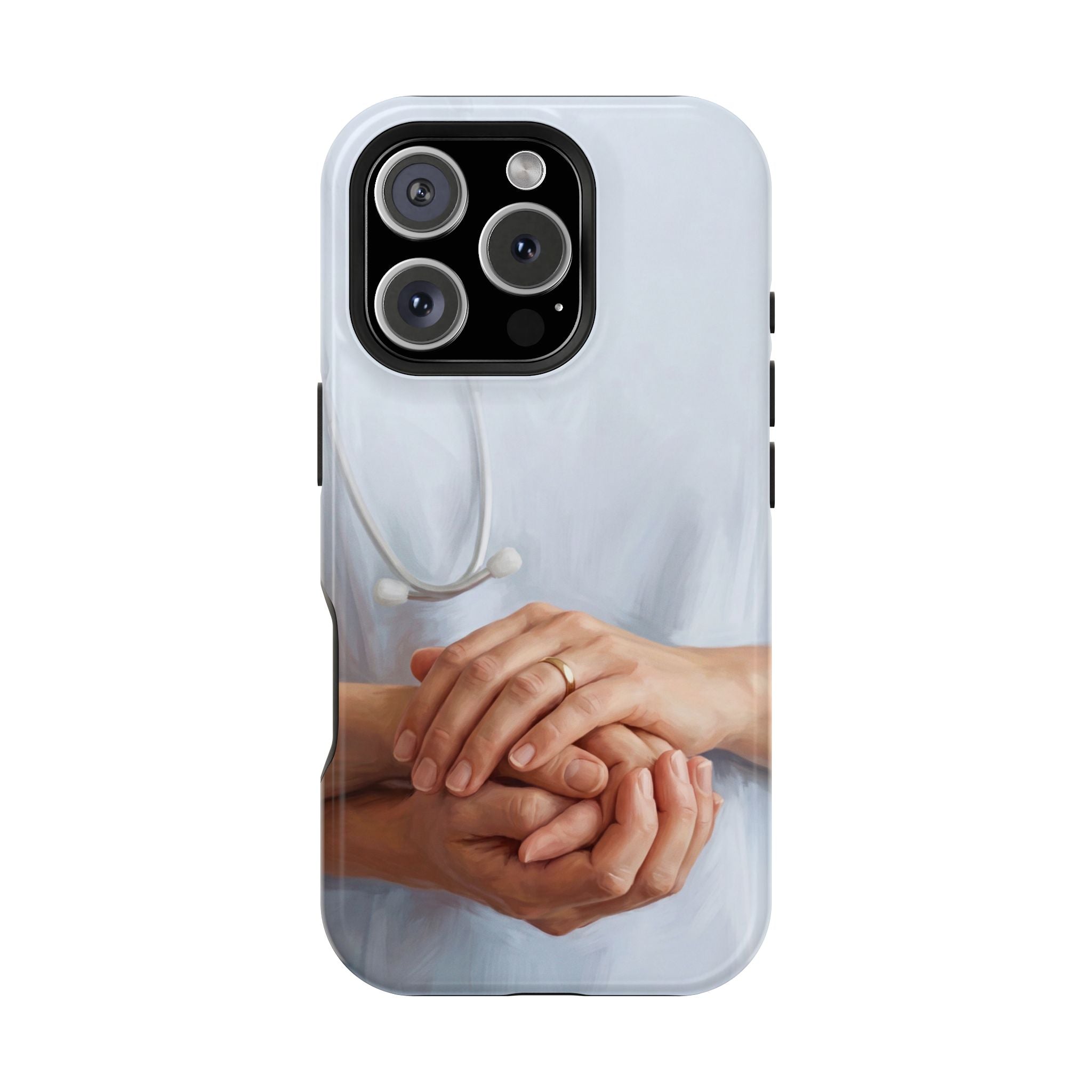 Impact-Resistant Phone Case — Caring Hands Wireless Charging Cover