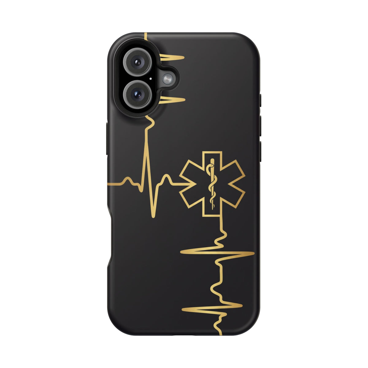 Paramedic/EMT Heartbeat Line Phone Case — Magnetic Wireless Charging Cover