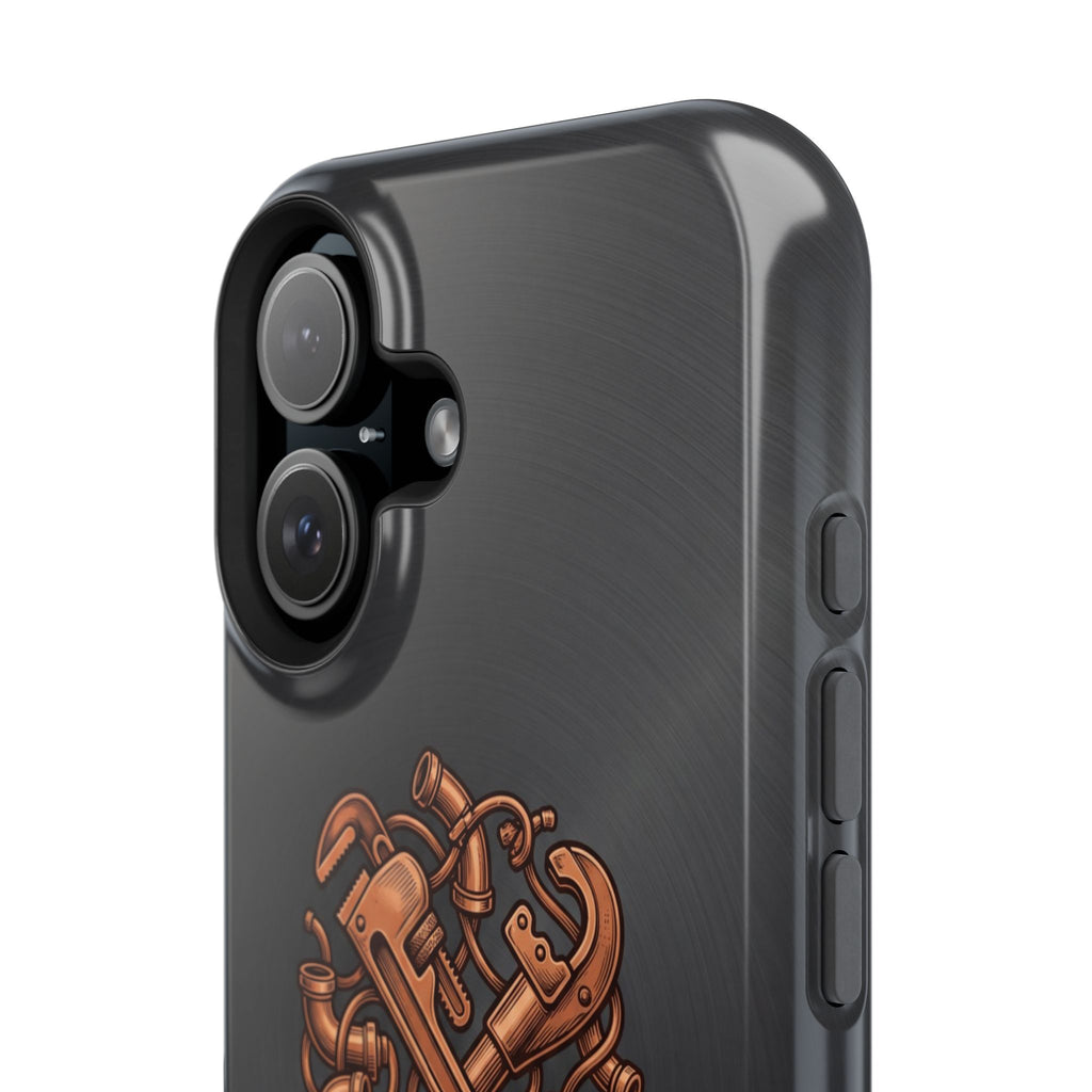 Crafted to Last Phone Case — Crossed Wrenches Wireless Charging Cover