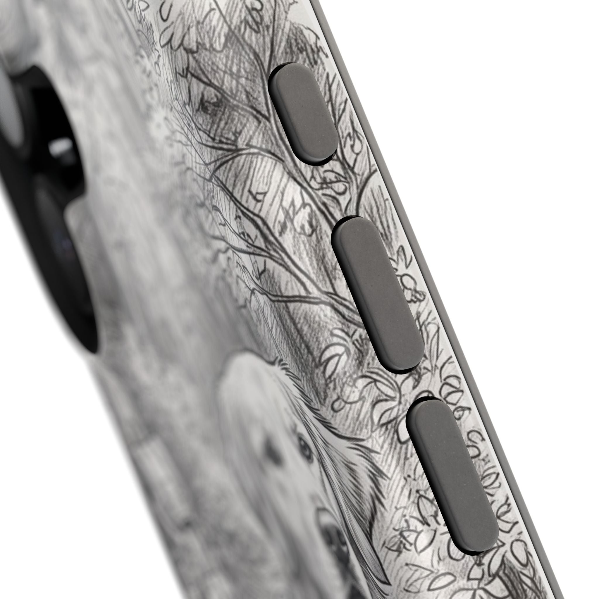 Personalized Golden Retriever Woodland Trail Phone Case — Wireless Charging Cover