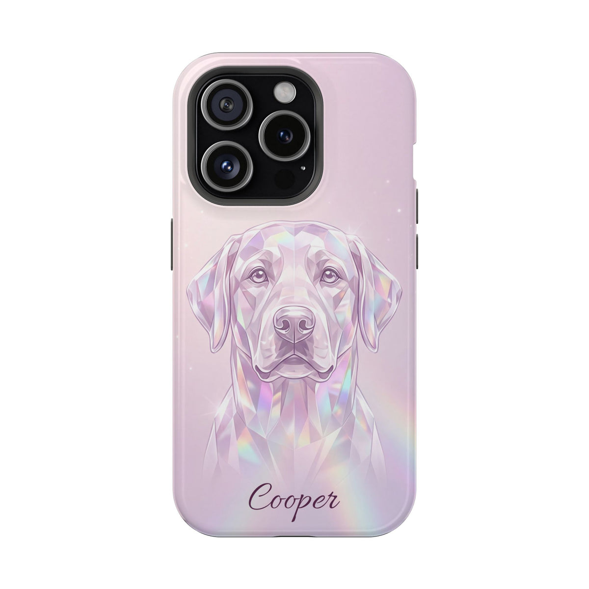 Personalized Crystal Prism Labrador Phone Case — Tough Magnetic Case with Wireless Charging