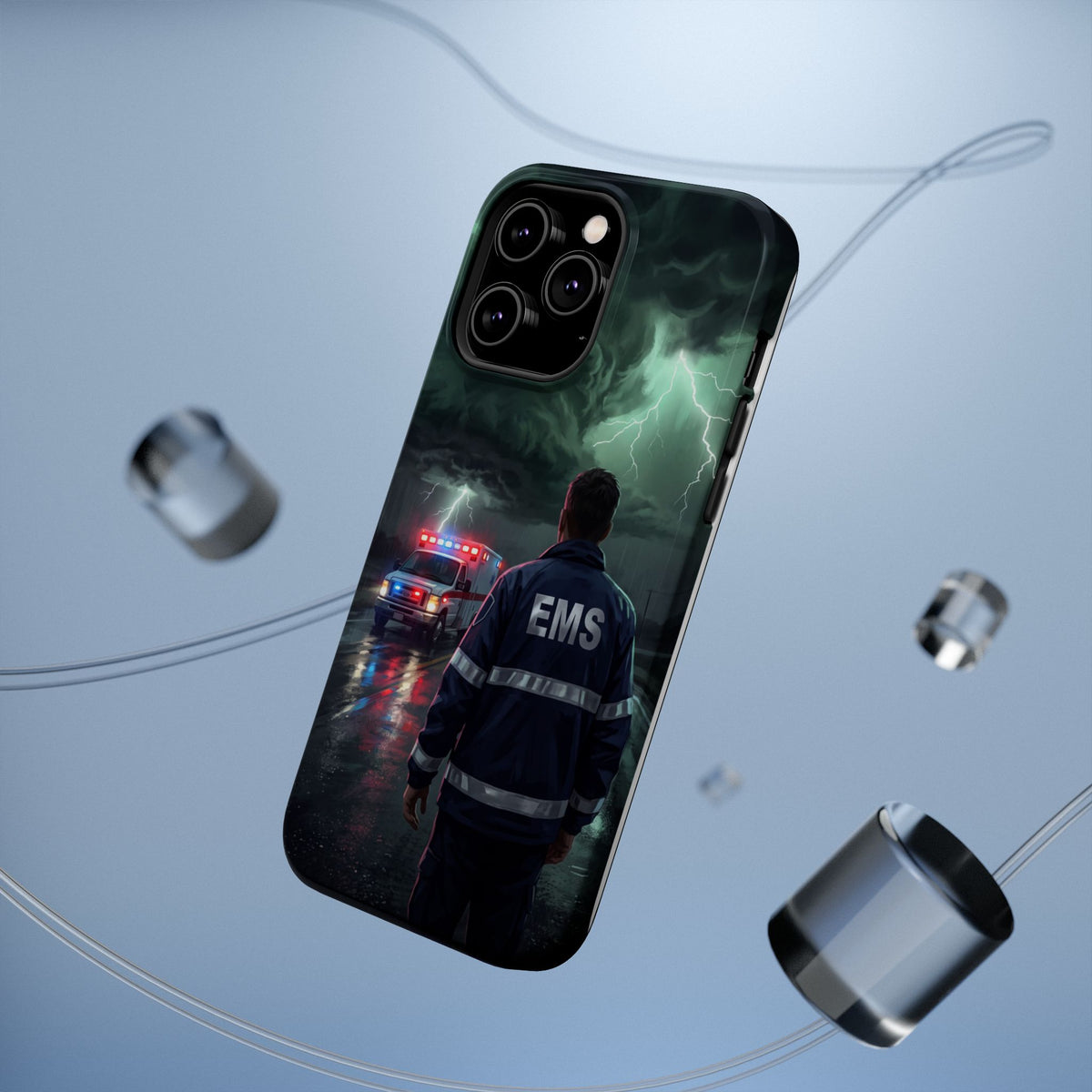 EMS Green Storm City Phone Case — Magnetic Wireless Charging Cover