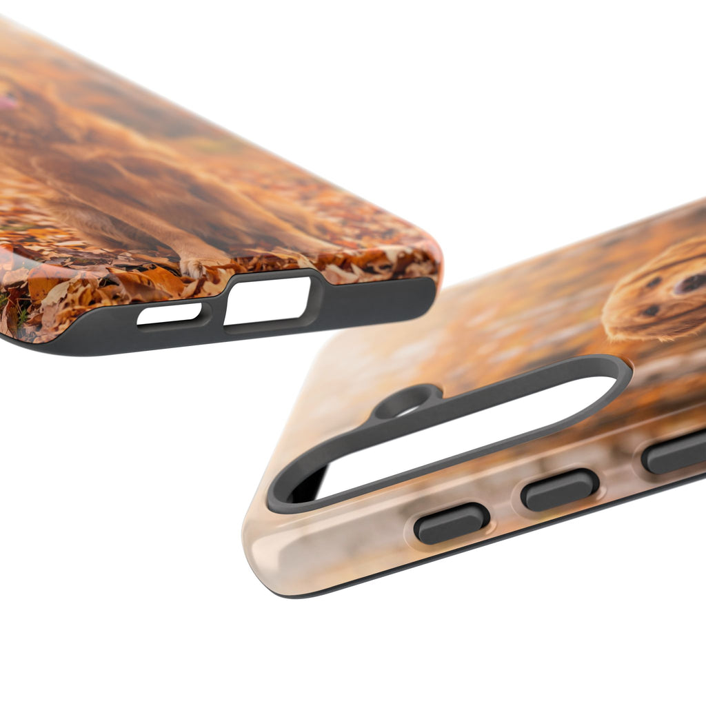Golden Retriever Autumn Forest Phone Case | Happy Dog in Fall Foliage | Samsung & iPhone