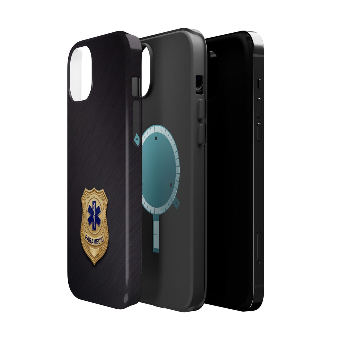 Gold Paramedic Badge Phone Case — Magnetic Wireless Charging Cover