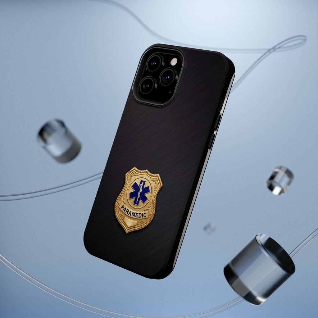 Gold Paramedic Badge Phone Case — Magnetic Wireless Charging Cover