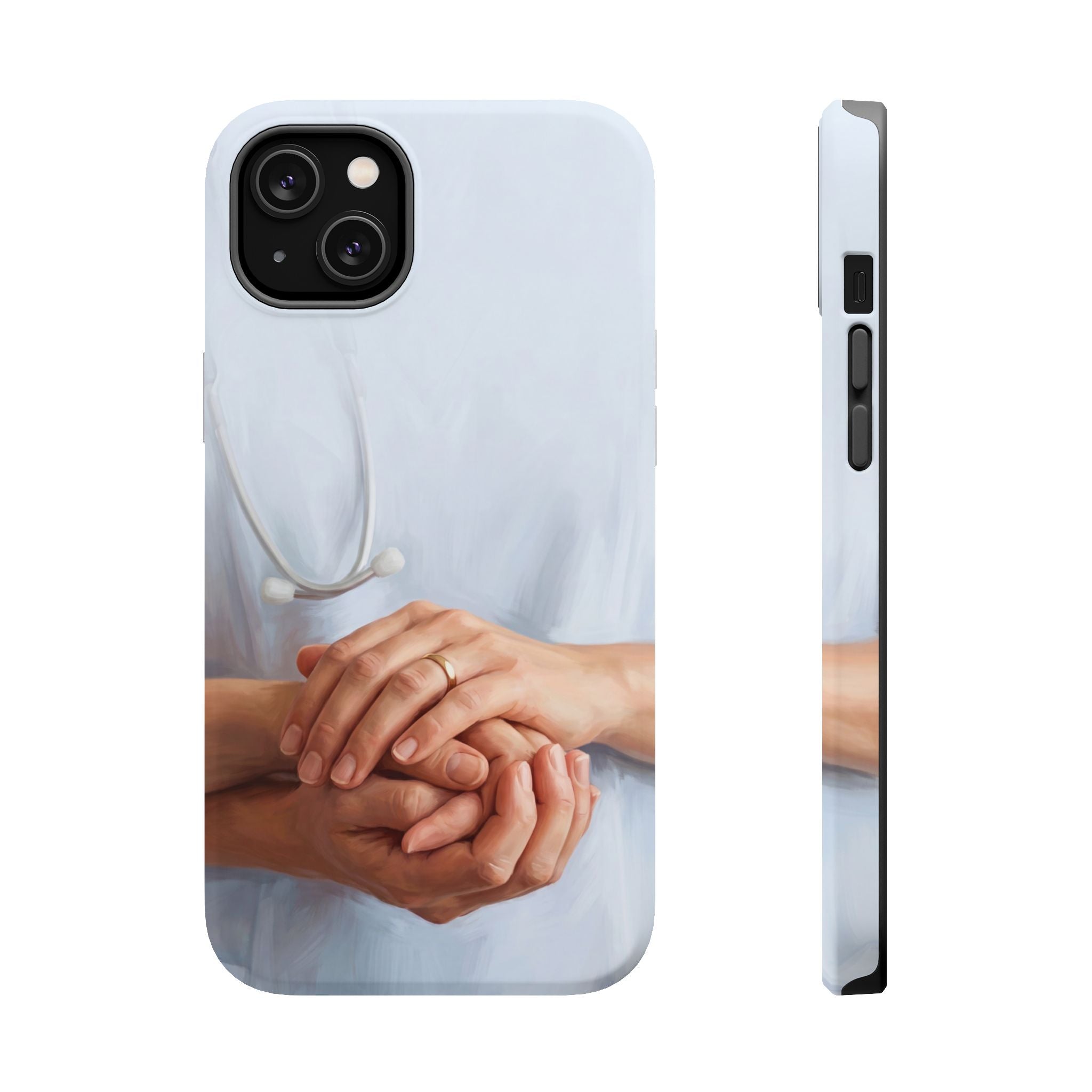 Impact-Resistant Phone Case — Caring Hands Wireless Charging Cover