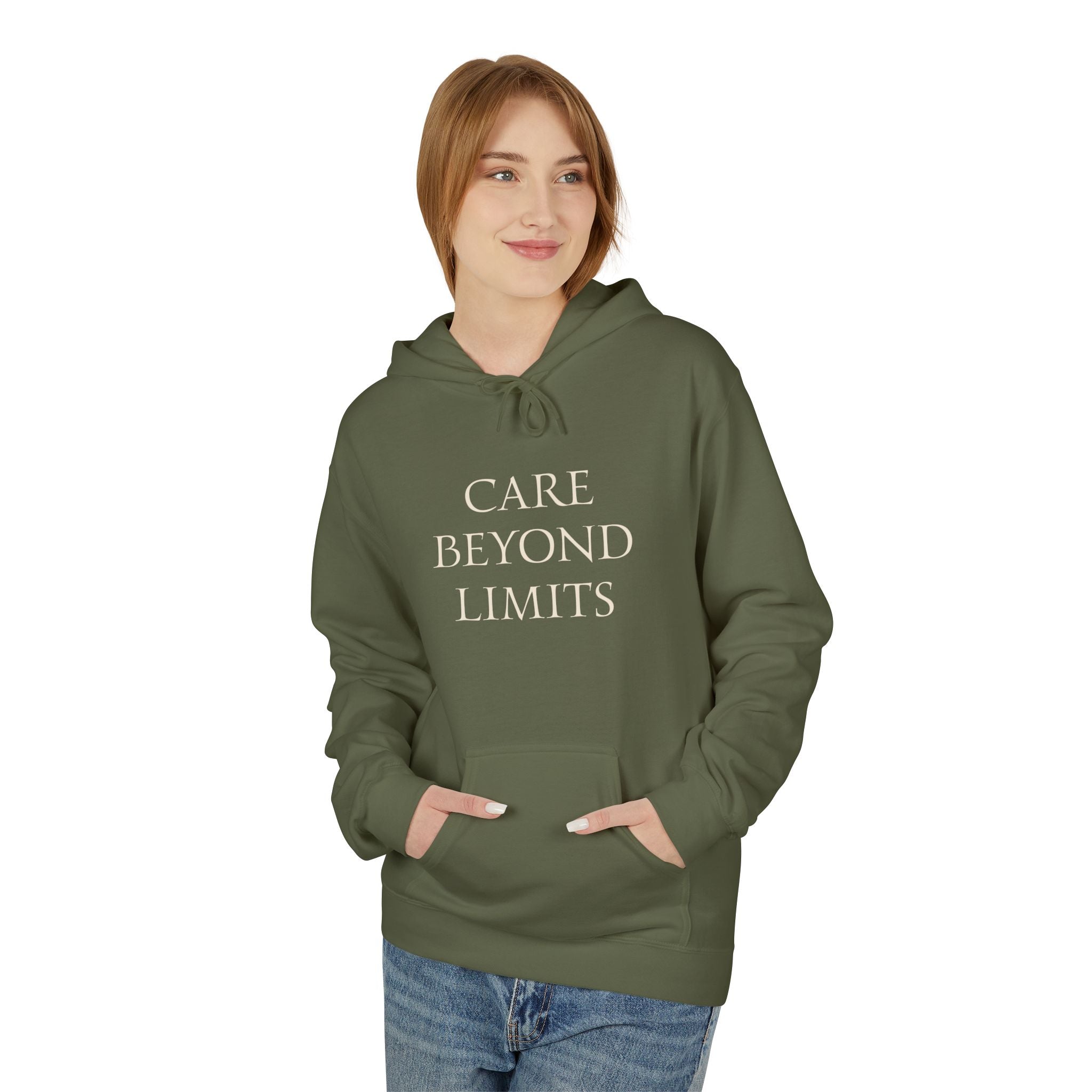 Nurse Hoodie |  Cozy Inspirational "Care Beyond Limits"