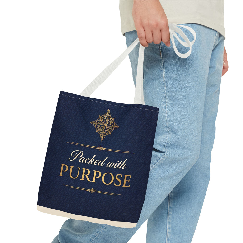 Packed with Purpose Tote | Inspirational Nurse Gift Tote Bag | Healthcare Worker Appreciation Gift | Premium Polyester Carry-All