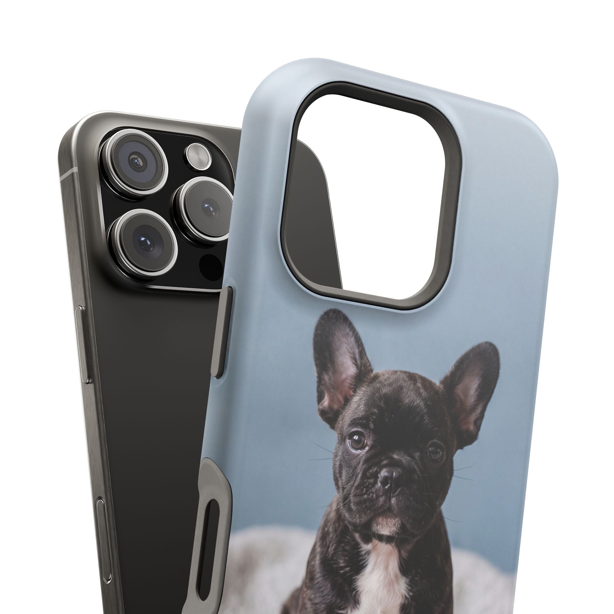 French Bulldog Puppy Phone Case — Impact-Resistant Wireless Charging Cover