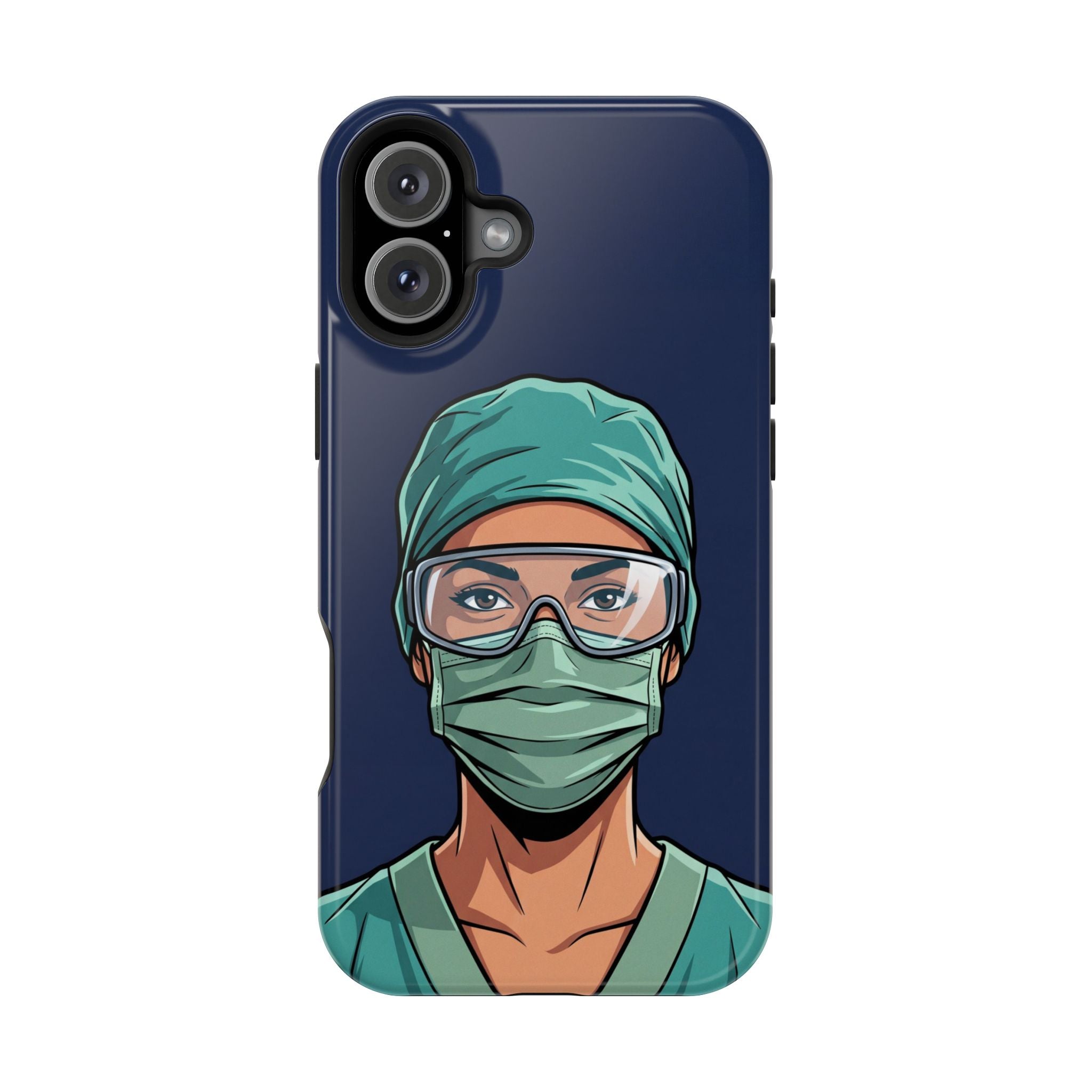 Bold Nurse Portrait Phone Case — Magnetic Wireless Charging Cover