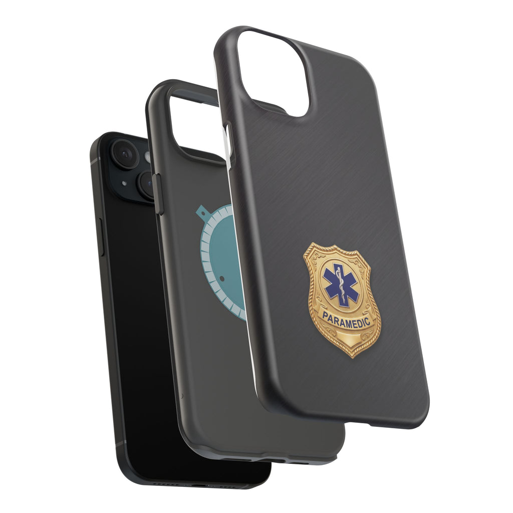 Gold Paramedic Badge Phone Case — Magnetic Wireless Charging Cover