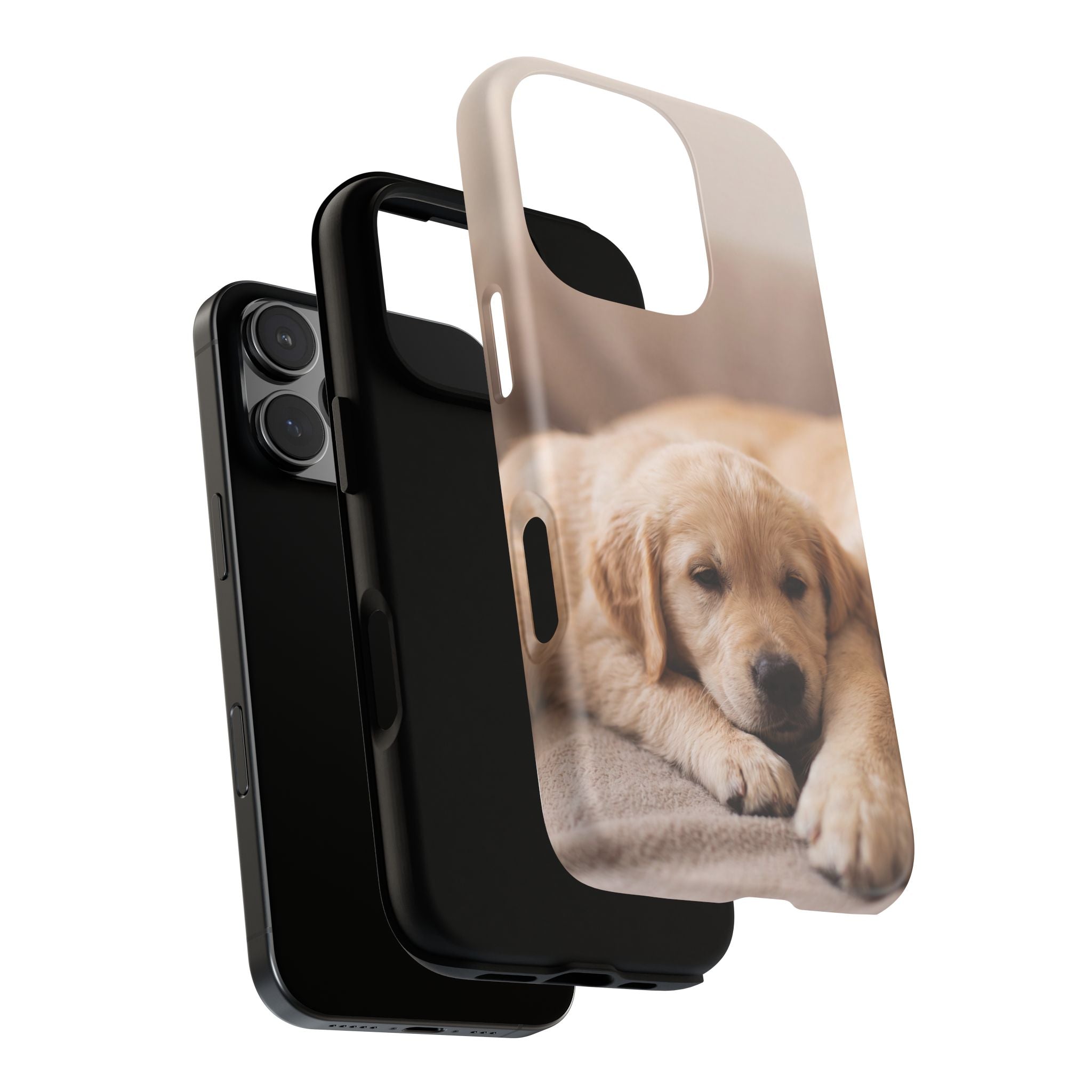 Sleepy Golden Retriever Puppy Phone Case | Cozy Cuddly Puppy Portrait | Samsung & iPhone