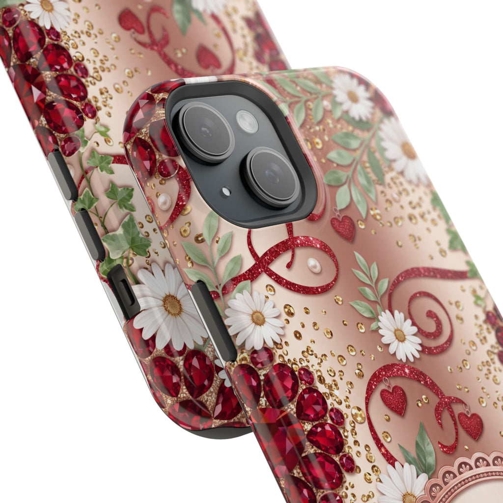 Personalized Vintage Floral Teacher Phone Case — Wireless Charging Cover