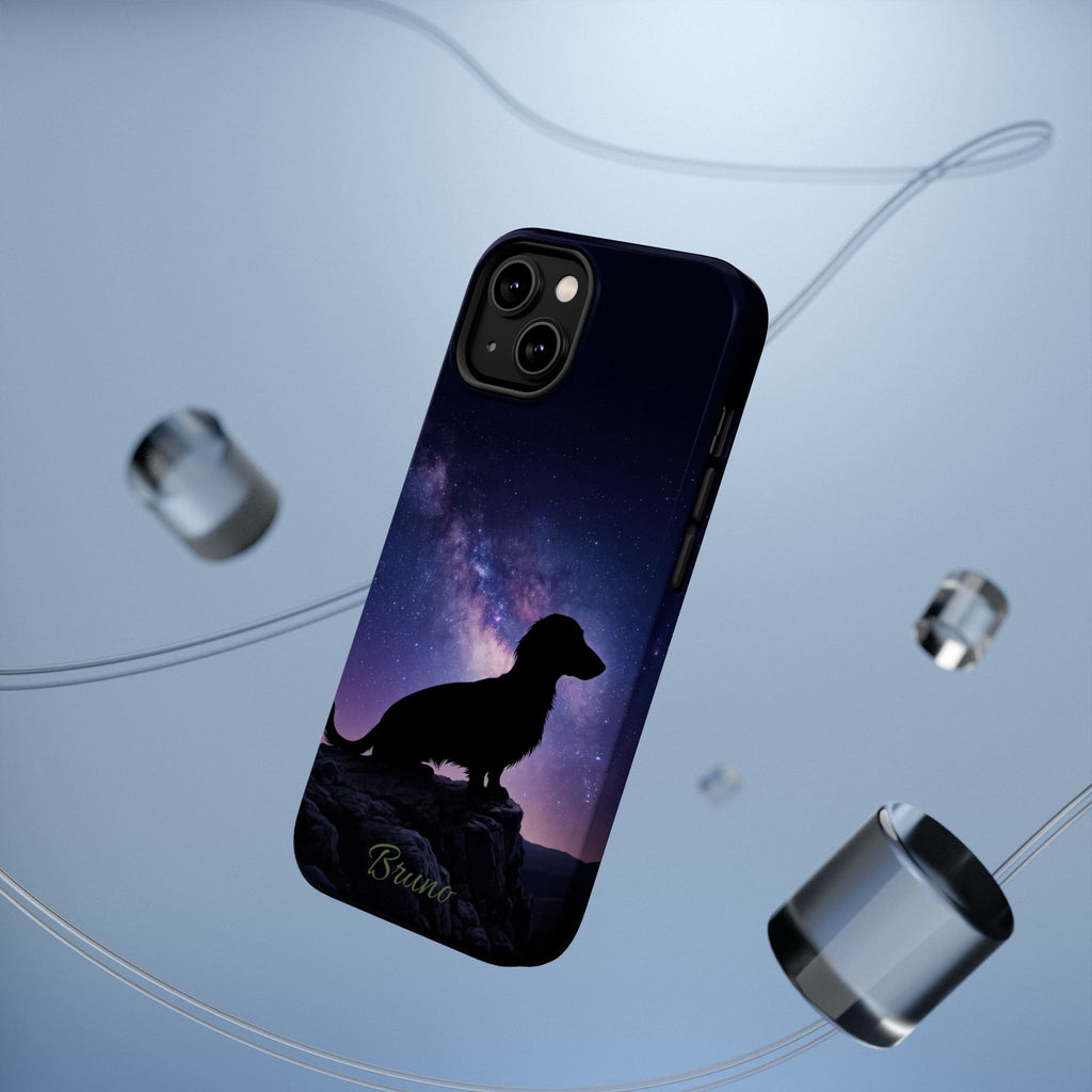 Personalized Dachshund Starry Night Phone Case — Wireless Charging Cover