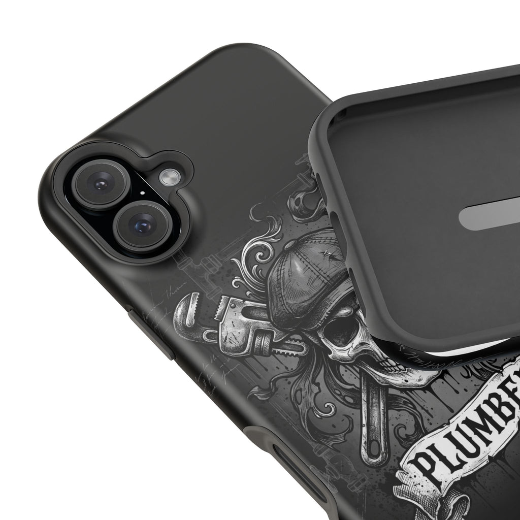 Skull & Wrenches Plumber Phone Case — Wireless Charging Cover